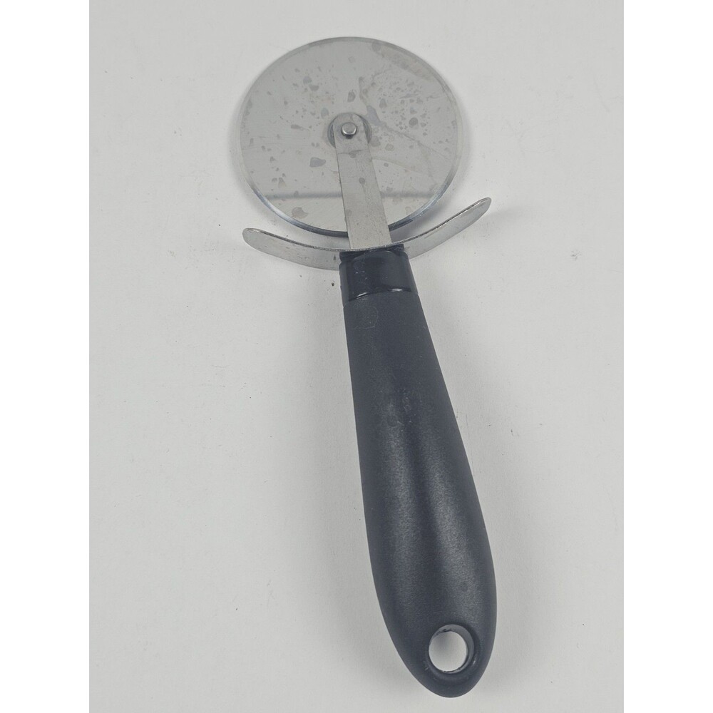 Pizza Cutter Black Everyday Living Stainless Steel Wheel Finger Guard
